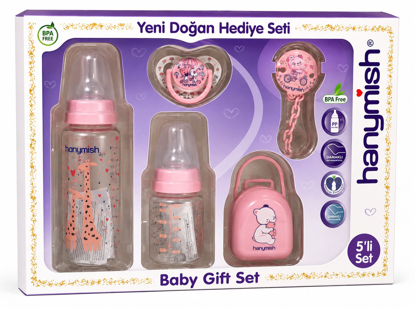 HANYMİSH YENİ DOĞAN HEDİYE SETİ CAM