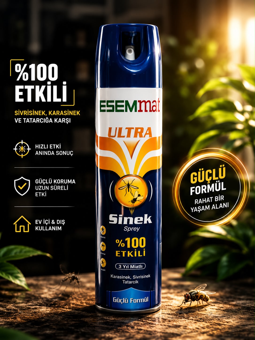 ESEMMAT ULTRA %100 ETKİLİ SİNEK ÖLDÜRÜCÜ SPREY