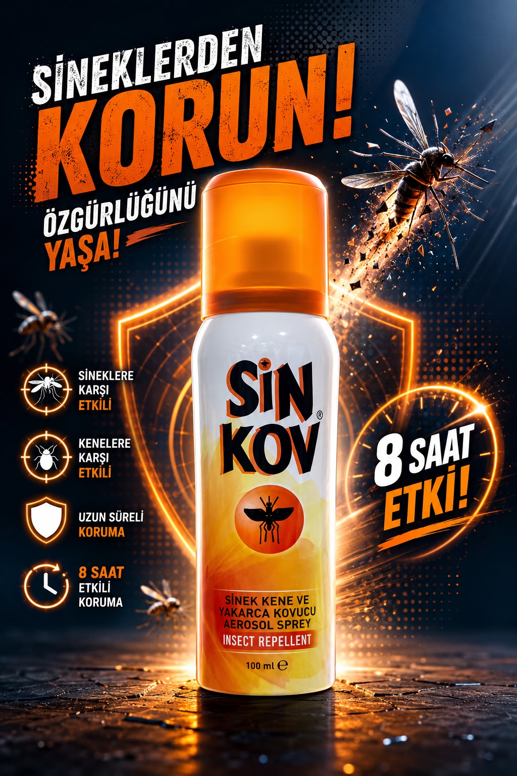 SİNKOV SİNEK VE KENE YAKARCA KOVUCU AEROSOL SPREY