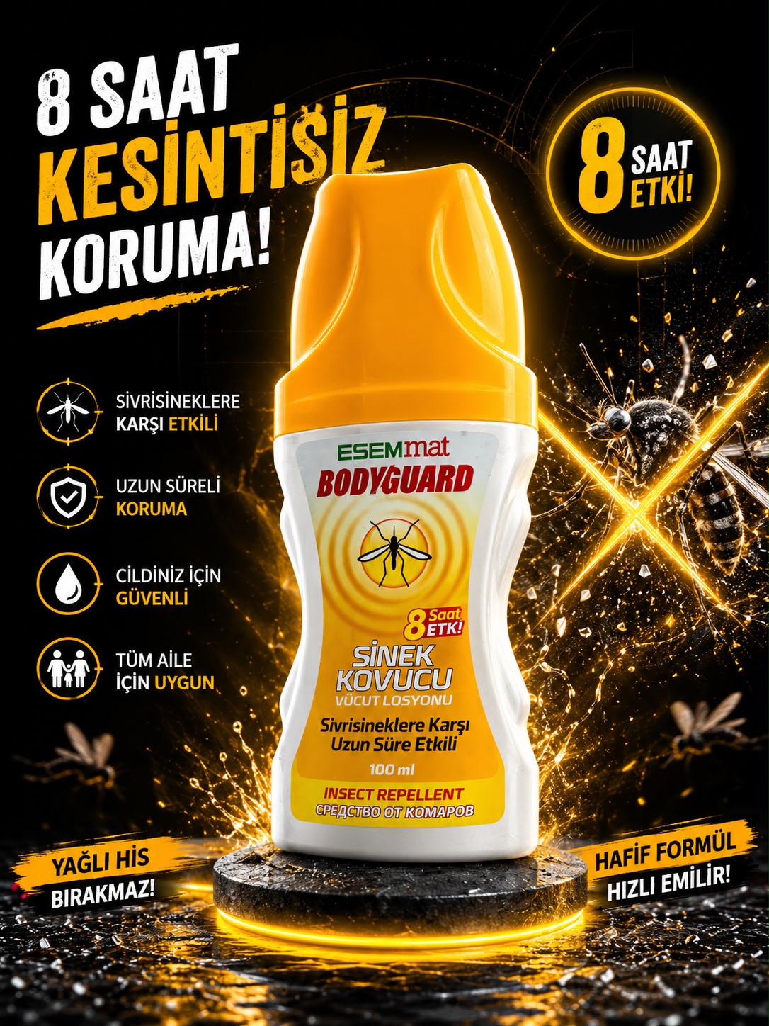 ESEMAT BODYGUARD SİNEK KOVUCU 8 SAAT ETKİ